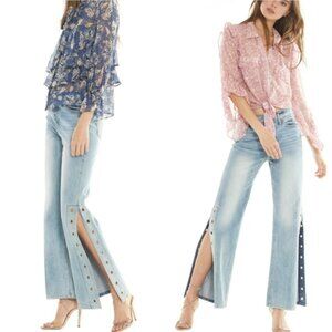 NWT MISA Los Angeles Super Star Flare Grommet Jean - 24